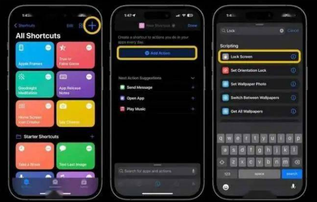 大荔苹果14锁屏维修店分享iPhone14升级iOS16.4后如何创建锁屏快捷方式 