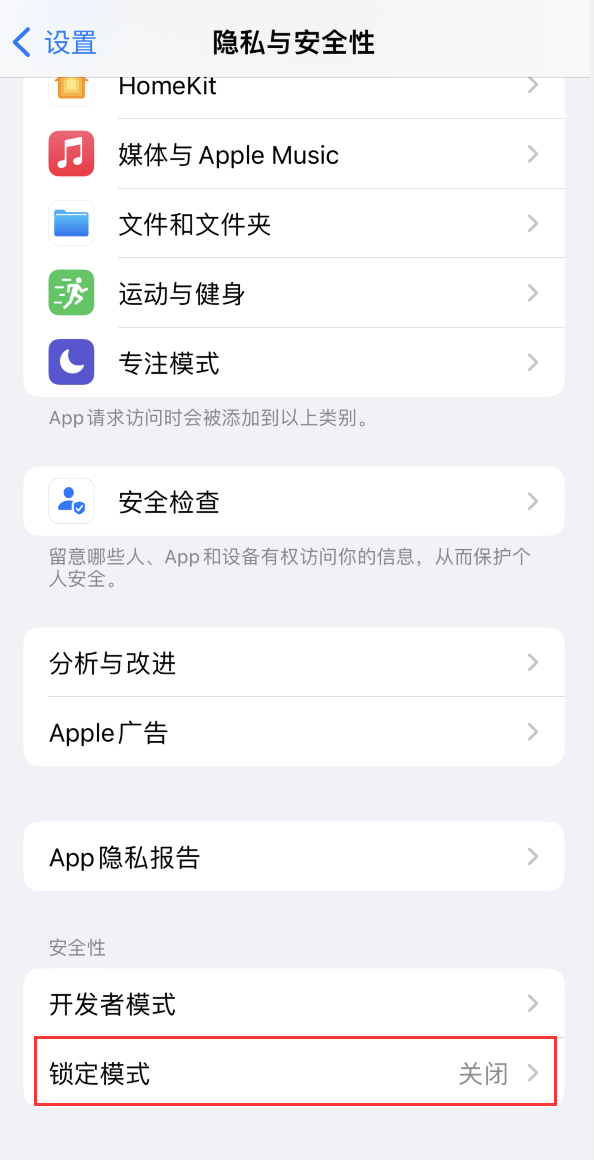 大荔苹果手机维修分享iOS 16 “锁定模式”是什么 