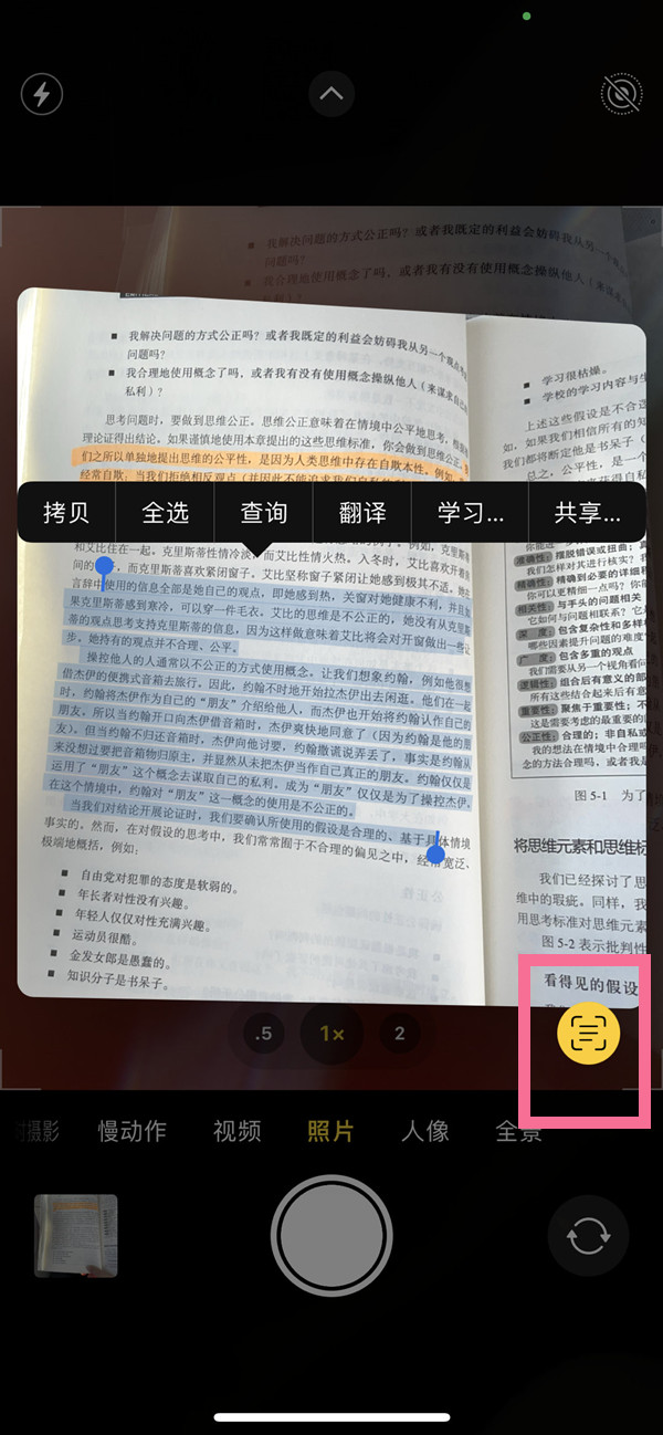 大荔苹果手机维修分享iOS 15照片文字怎么提取 